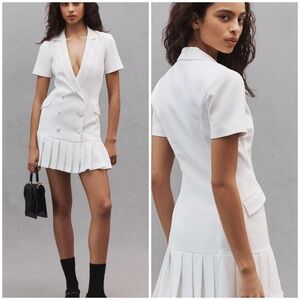 Amanda Uprichard Classic white Short Sleeve Mesha Dress size M